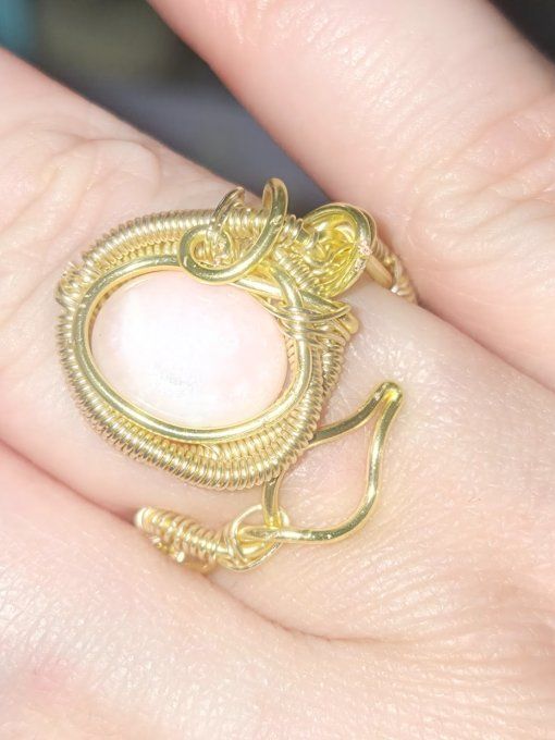 Bague Opale Rose – Harmonie Émotionnelle & Protection Du Cœur 
