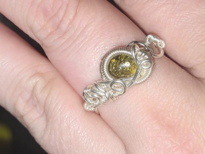 Bague Ambre de La Baltique doublet ✨serenité joie et clarté  