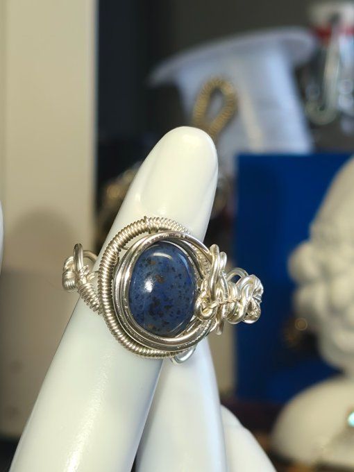 Bague dumortiérite -calme, intuition &maîtrise de soi.  - bague pierre naturelle
