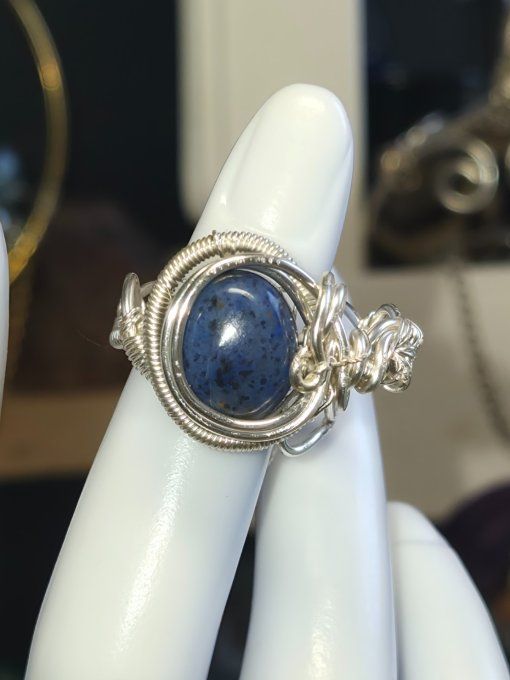 Bague dumortiérite -calme, intuition &maîtrise de soi.  - bague pierre naturelle
