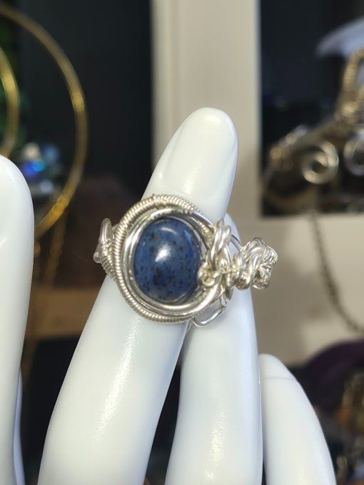 Bague dumortiérite -calme, intuition &maîtrise de soi.  - bague pierre naturelle