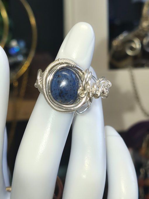 Bague dumortiérite -calme, intuition &maîtrise de soi.  - bague pierre naturelle