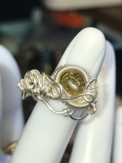 Bague Ambre de La Baltique doublet ✨serenité joie et clarté  
