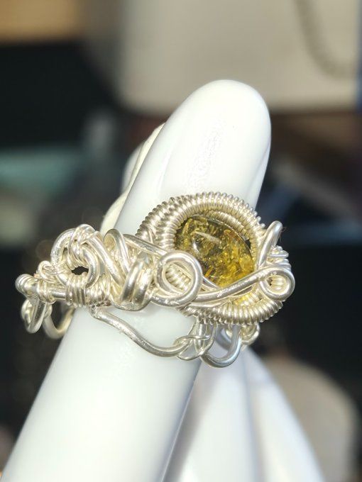 Bague Ambre de La Baltique doublet ✨serenité joie et clarté  