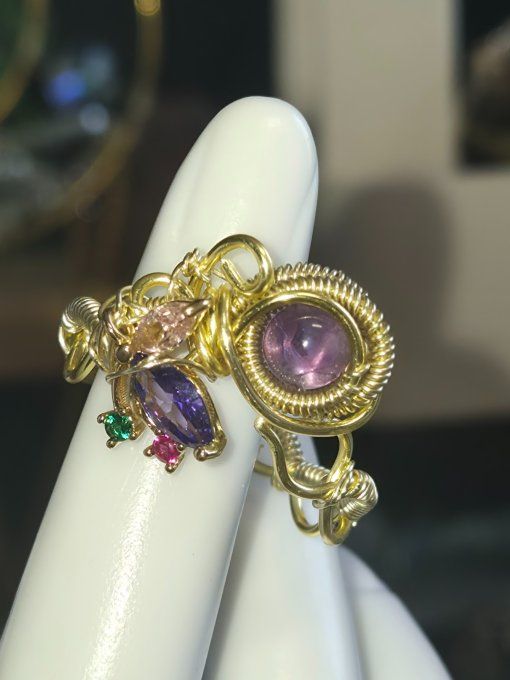 Bague améthyste - serenité & créativité.
