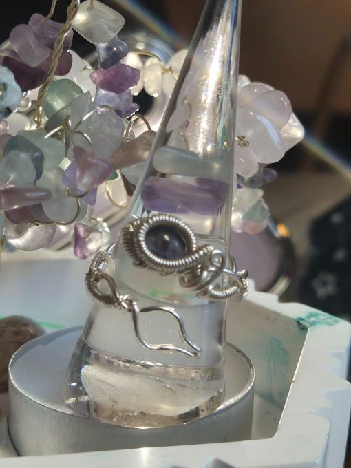 Bague iolite Cordierite ✨ peur profonde & calme