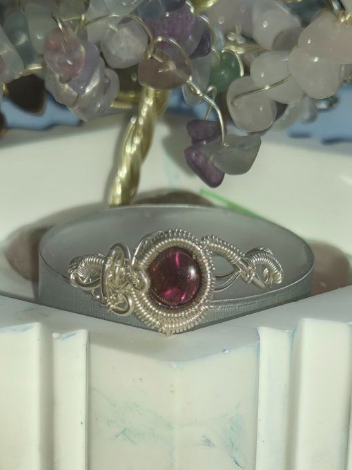 Bague Grenat rhodolite : amour ,passion.