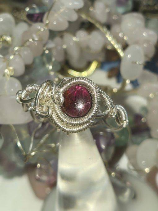 Bague Grenat rhodolite : amour ,passion.