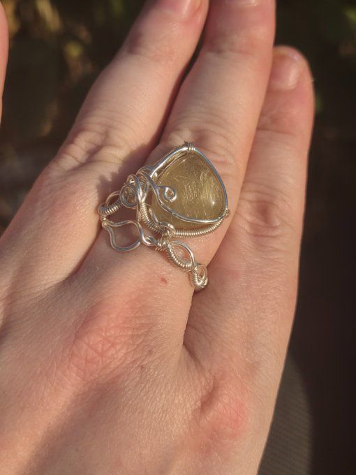 Bague Quartz rutile -