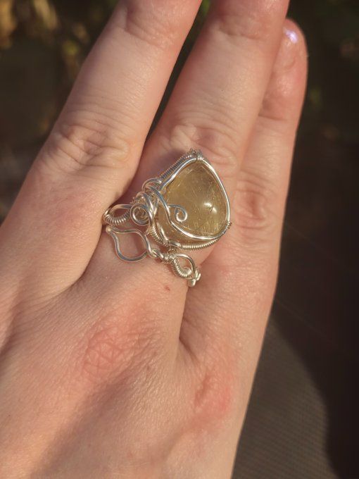 Bague Quartz rutile - 