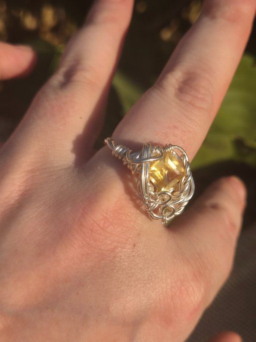 Bague chevalière citrine : abondance & joie
