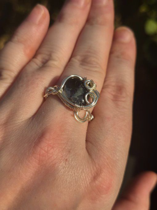 Bague Sodalite - peurs et sommeil- Bleu sombre 