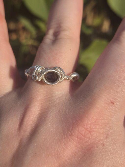 Bague iolite Cordierite ✨ peur profonde & calme