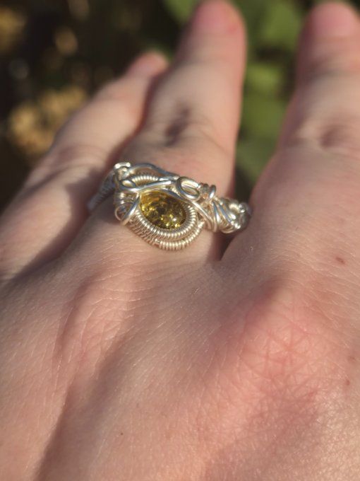 Bague Ambre de La Baltique doublet ✨serenité joie et clarté  
