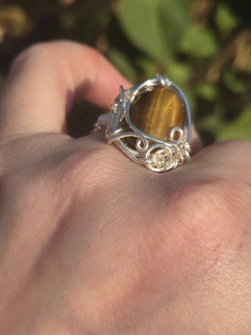 Bague chevalière Oeil De Tigre –  Protection, Confiance & Clarté  