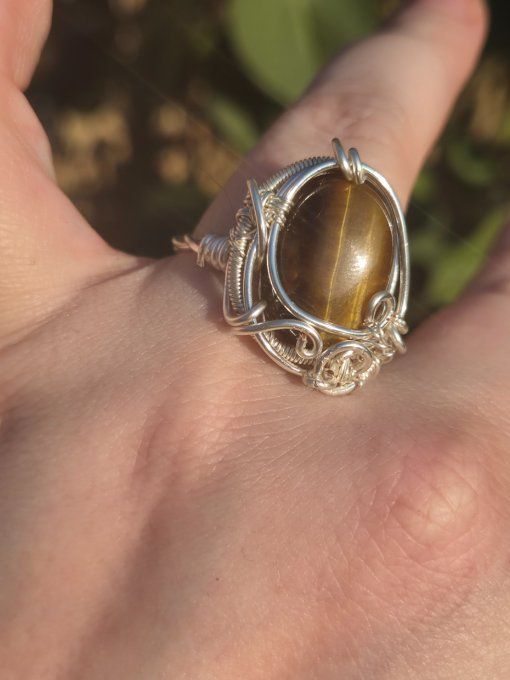 Bague chevalière Oeil De Tigre –  Protection, Confiance & Clarté  