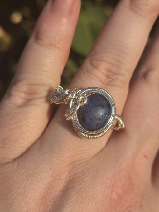 Bague dumortiérite -calme, intuition &maîtrise de soi. - bague pierre naturelle