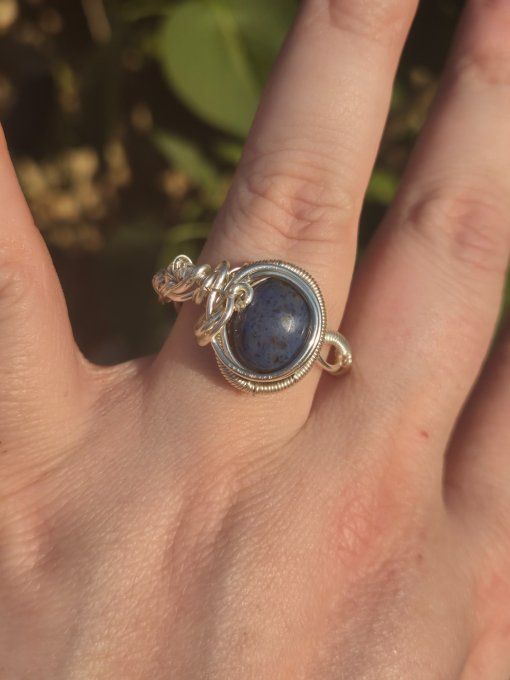 Bague dumortiérite -calme, intuition &maîtrise de soi.  - bague pierre naturelle