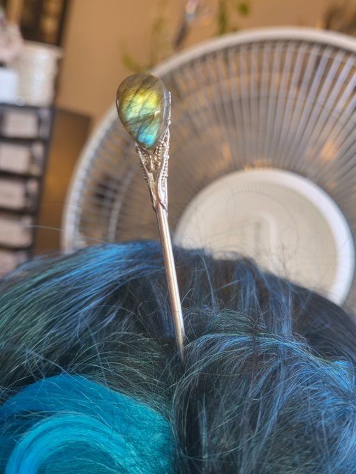 Pic à chignon Labradorite 