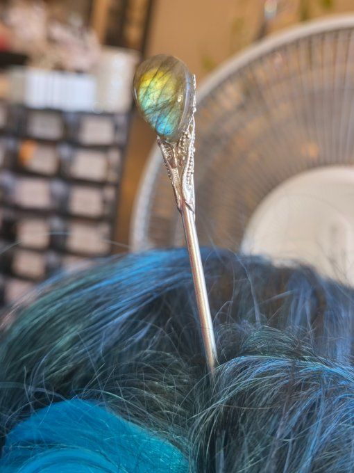 Pic à chignon Labradorite 