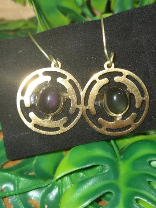 Boucle d’oreille oeil céleste -Protection & Clarté