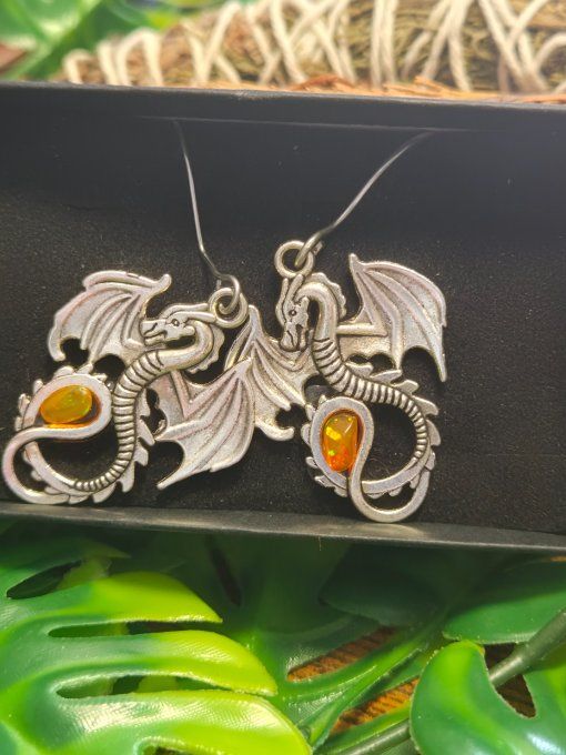 Boucle d'oreille Opale de feu