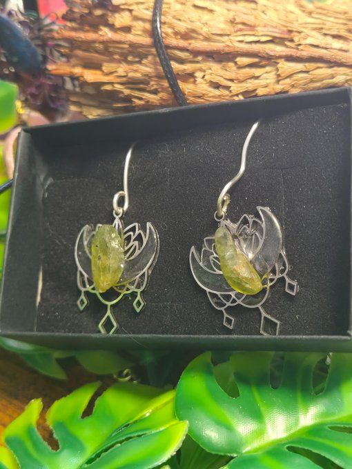 Boucle d’oreille Péridot (Olivine) – Protection, Sérénité & Bien-Être
