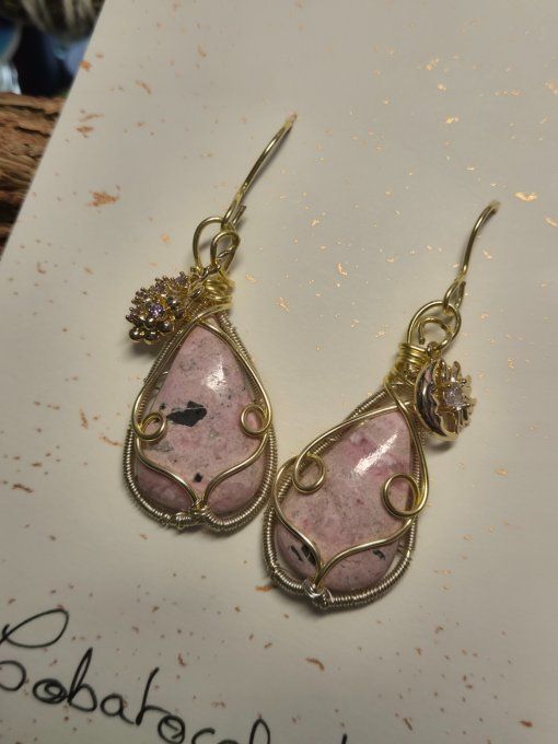 Boucles D’Oreilles Cobatocalcite – Amour De Soi             