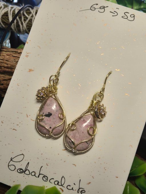 Boucles D’Oreilles Cobatocalcite – Amour De Soi             