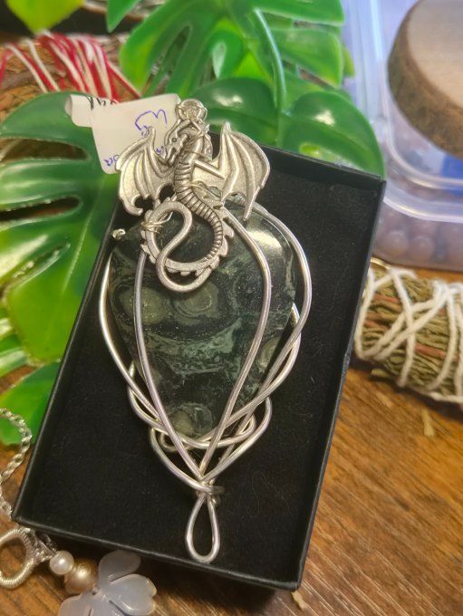 Amulette Jaspe Kambaba ✨Protection, Régénération & Soin du Cœur✨