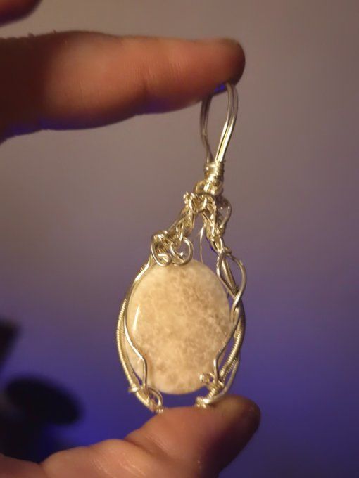 Pendentif Natrolite - Thomsonite -Douceur Incarnée - 