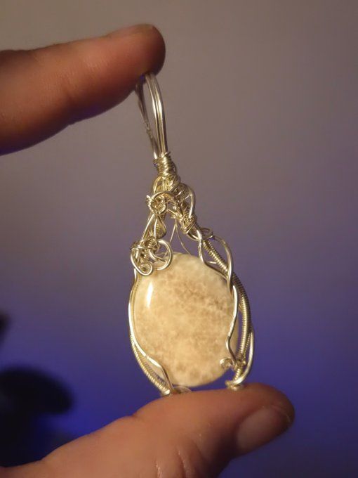 Pendentif Natrolite - Thomsonite -Douceur Incarnée - 