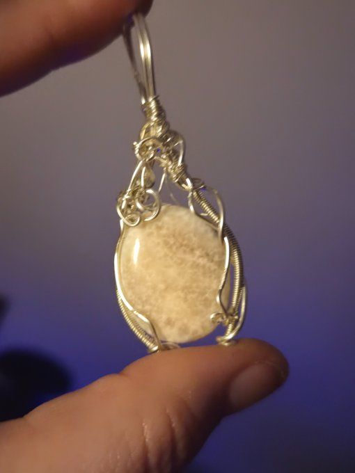 Pendentif Natrolite - Thomsonite -Douceur Incarnée - 