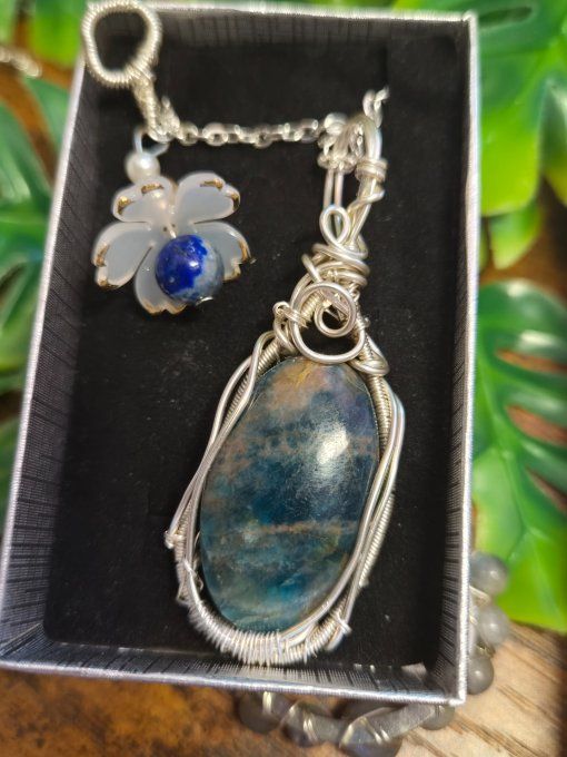 Pendentif Apatite  -Communication & Clarté  