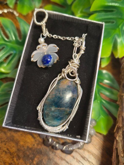 Pendentif Apatite  -Communication & Clarté  