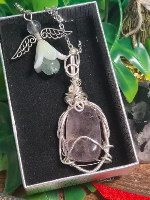 Pendentif Amétrine Large -Pierre de de Créativité & Abondance ✨
