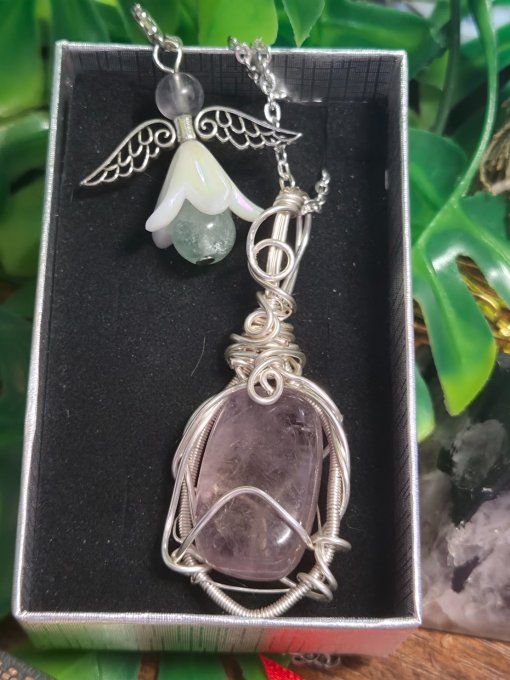 Pendentif  Amétrine  Large -Pierre de de Créativité & Abondance ✨ 