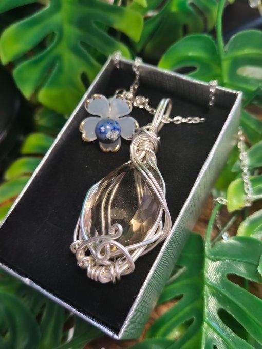 Amulette Quartz fumée ✨ Clarté, Équilibre & Libération  - Copie