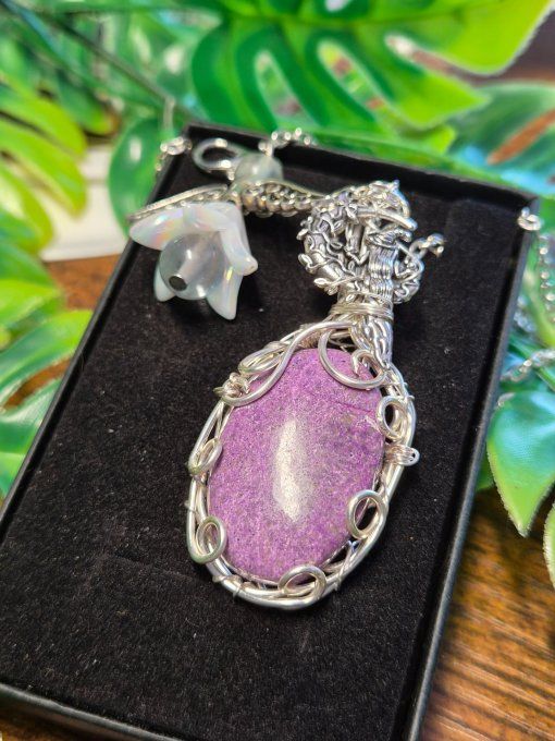 Pendentif stichtite : Compassion liberation  