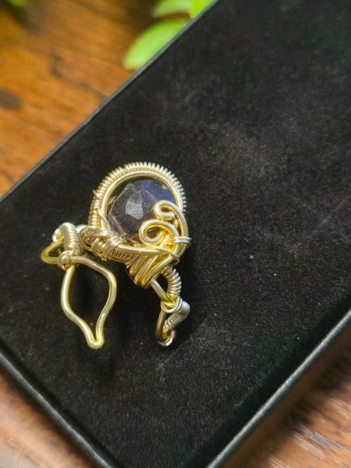 Bague iolite Cordierite ✨ peur profonde & calme - Copie