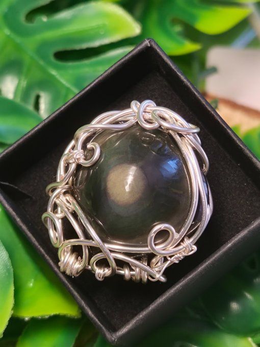 Bague  chevalière œil céleste  -Protection & Clarté   