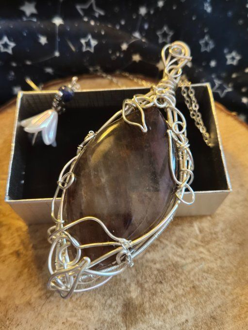 Amulette Quartz hématoïde ✨transforme l'énergie