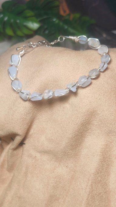 Bracelet CALCEDOINE blue Lace 