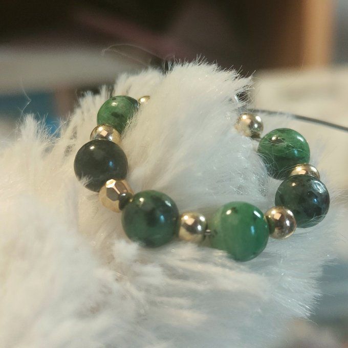 Bracelet rubis zoisite -6mm