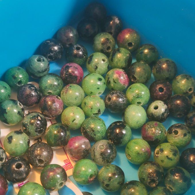 Bracelet rubis zoisite -6mm