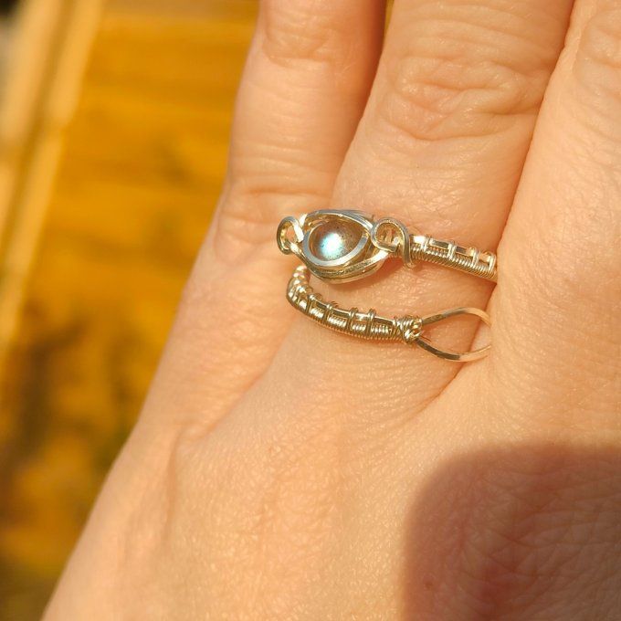 Bague Labradorite ✨ajustable 