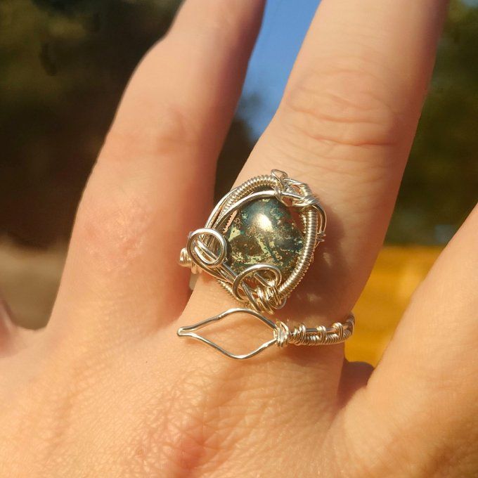 Bague Azurite -ajustable ✨pierre de clarté et de sérénité ✨
