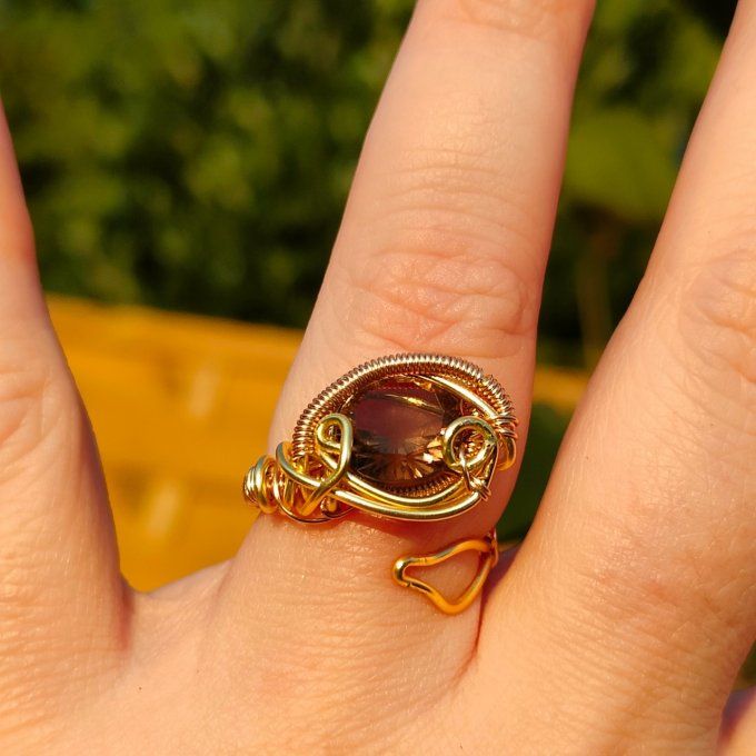 Quartz fumé  - Bague ✨ Clarté, Équilibre & Libération