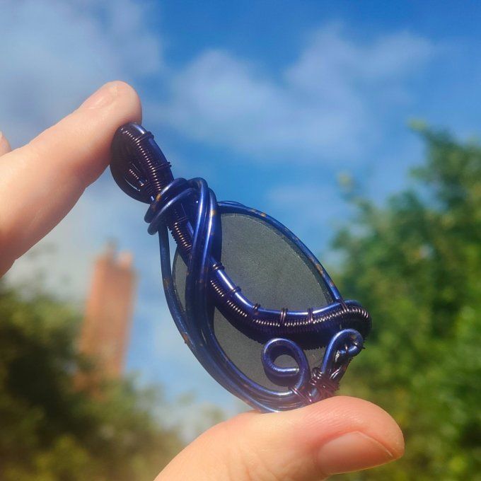Amulette Onyx Druzy nuit Protection et ✨Éloignement des Vibrations Négatives ✨