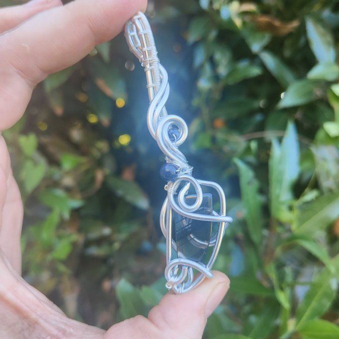 Amulette l'âme des cieux - obsidienne midnight lace 